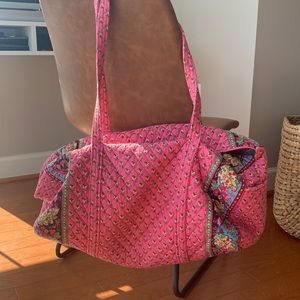 Vera Bradley large duffel Pink Pansy